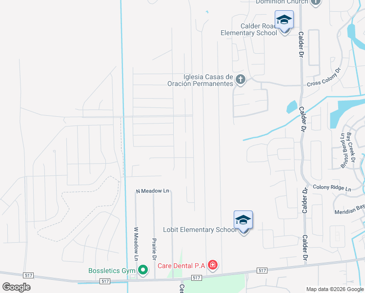 map of restaurants, bars, coffee shops, grocery stores, and more near 3405 Patagonia Street in League City