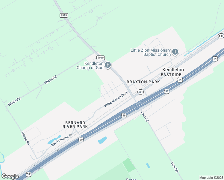 map of restaurants, bars, coffee shops, grocery stores, and more near 13623 Hb Collins Drive in Kendleton