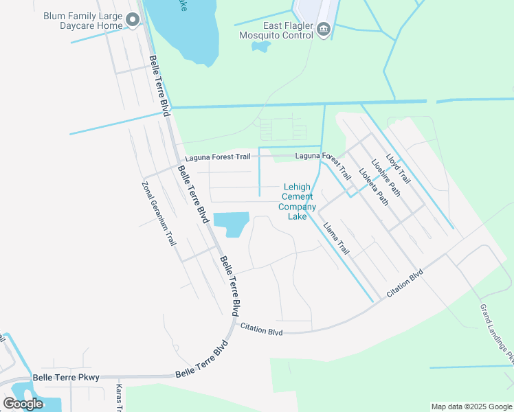 map of restaurants, bars, coffee shops, grocery stores, and more near 42 Llewellyn Trail in Palm Coast