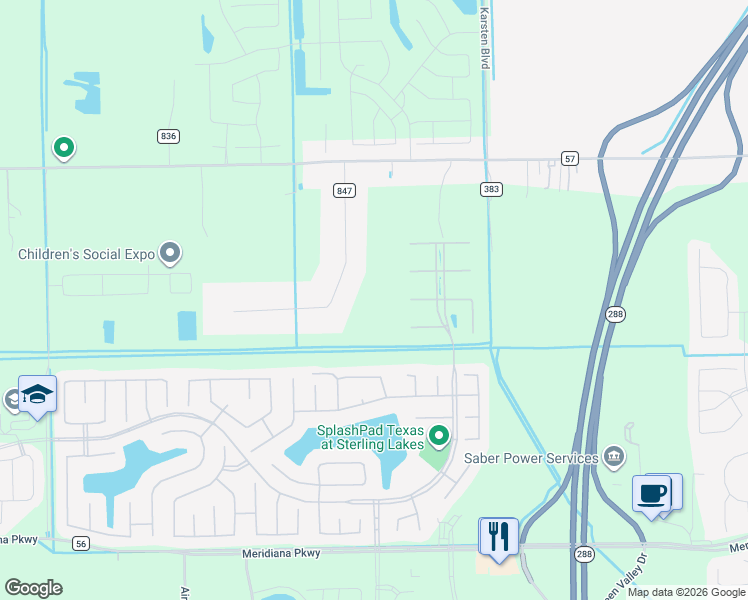 map of restaurants, bars, coffee shops, grocery stores, and more near 9301 Ruth Rd in Rosharon