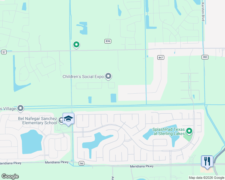 map of restaurants, bars, coffee shops, grocery stores, and more near 9223 Coleridge Drive in Rosharon
