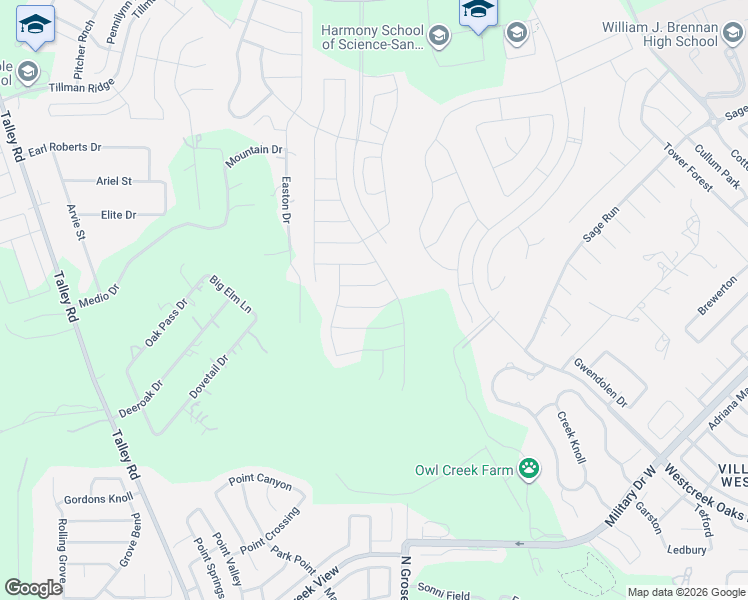 map of restaurants, bars, coffee shops, grocery stores, and more near 1735-1913 Easton Drive in San Antonio