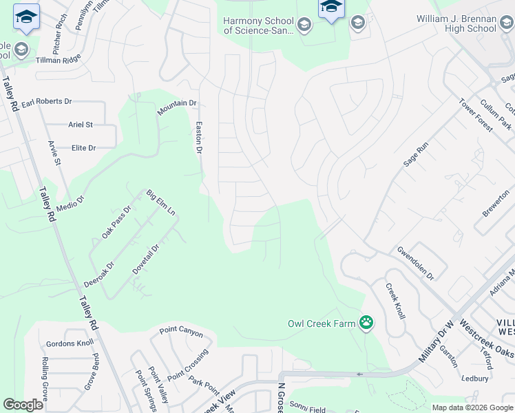 map of restaurants, bars, coffee shops, grocery stores, and more near 1735-1913 Easton Drive in San Antonio