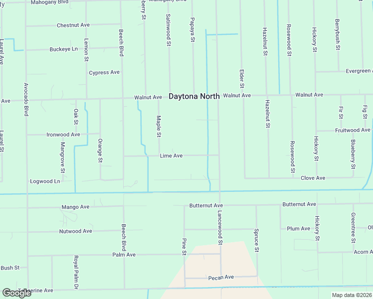 map of restaurants, bars, coffee shops, grocery stores, and more near 5117 Lime Avenue in Bunnell
