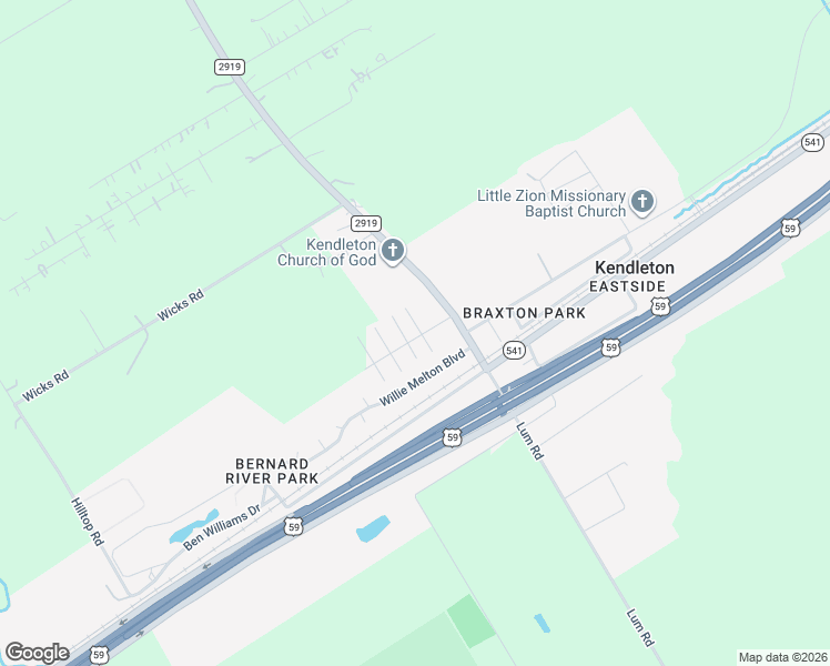 map of restaurants, bars, coffee shops, grocery stores, and more near 13626 Collins Street in Kendleton