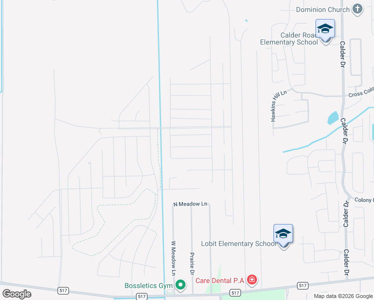 map of restaurants, bars, coffee shops, grocery stores, and more near 3042 North Meadow Lane in Dickinson