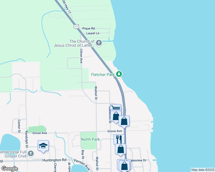 map of restaurants, bars, coffee shops, grocery stores, and more near 1122-2398 Highway 15 in Crescent City
