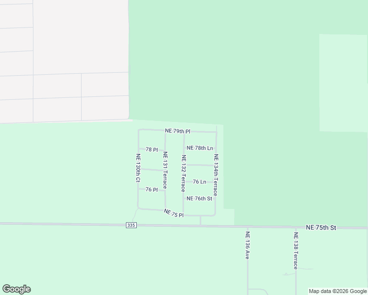 map of restaurants, bars, coffee shops, grocery stores, and more near 7668 Northeast 132 Terrace in Bronson