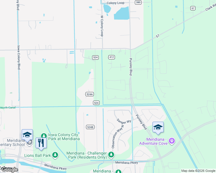 map of restaurants, bars, coffee shops, grocery stores, and more near 9209 Puritan Way in Rosharon