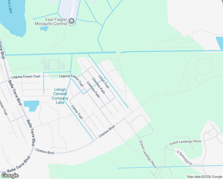map of restaurants, bars, coffee shops, grocery stores, and more near 47 Lloyd Trail in Palm Coast