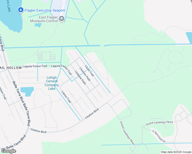 map of restaurants, bars, coffee shops, grocery stores, and more near 43 Lloyd Trail in Palm Coast