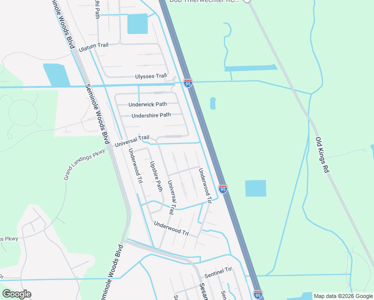 map of restaurants, bars, coffee shops, grocery stores, and more near 13 Union Court in Palm Coast