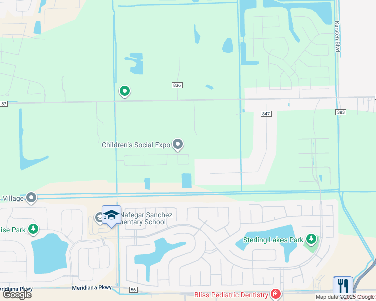 map of restaurants, bars, coffee shops, grocery stores, and more near 9223 Coleridge Drive in Rosharon