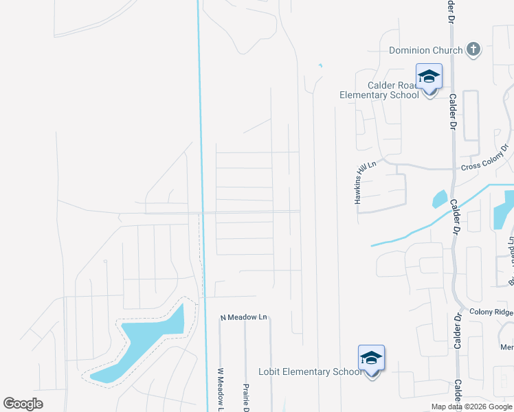 map of restaurants, bars, coffee shops, grocery stores, and more near 2610 Mary Lane in Dickinson