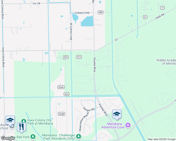map of restaurants, bars, coffee shops, grocery stores, and more near 9126 Pilgrim Circle in Rosharon