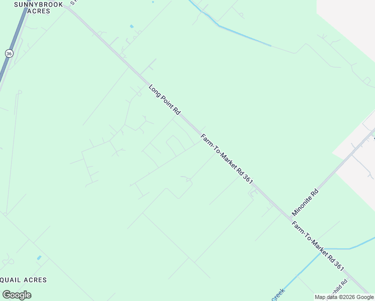 map of restaurants, bars, coffee shops, grocery stores, and more near 7526 FM 361 Road in Richmond
