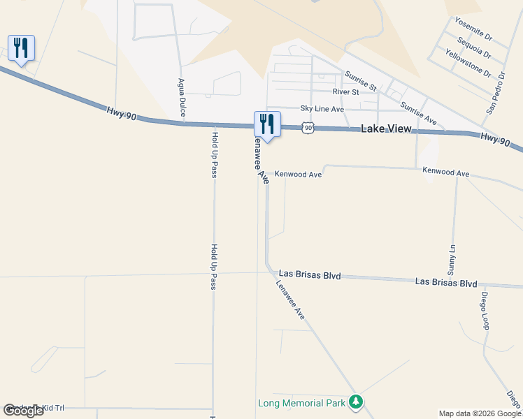 map of restaurants, bars, coffee shops, grocery stores, and more near 204 Lenawee Avenue in Del Rio