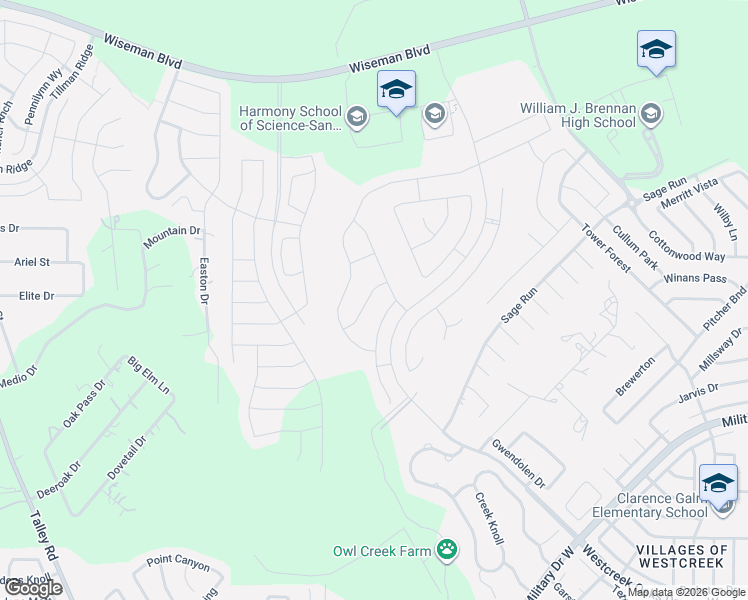 map of restaurants, bars, coffee shops, grocery stores, and more near 1742 Doubleday Lane in San Antonio