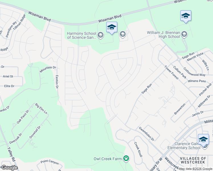 map of restaurants, bars, coffee shops, grocery stores, and more near 1742 Doubleday Lane in San Antonio