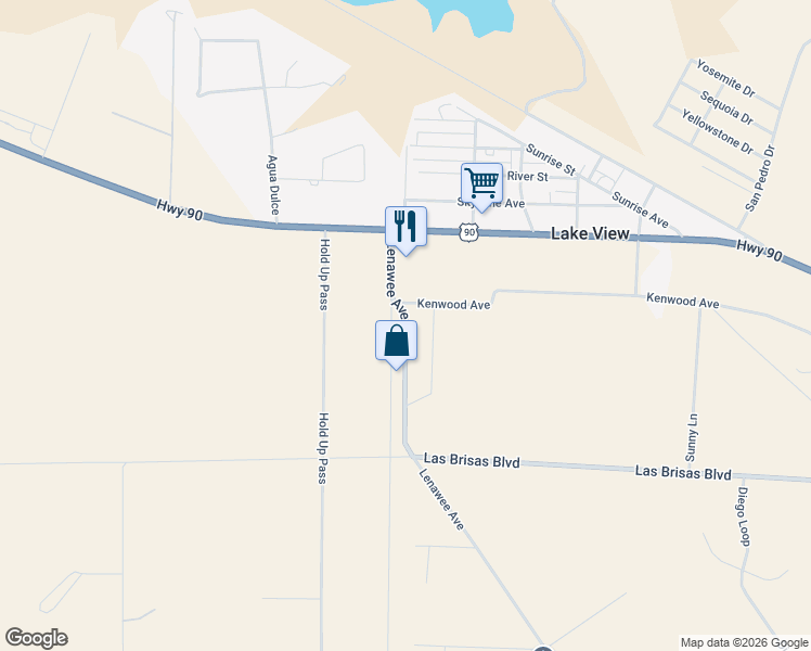 map of restaurants, bars, coffee shops, grocery stores, and more near 204 Lenawee Ave in Del Rio