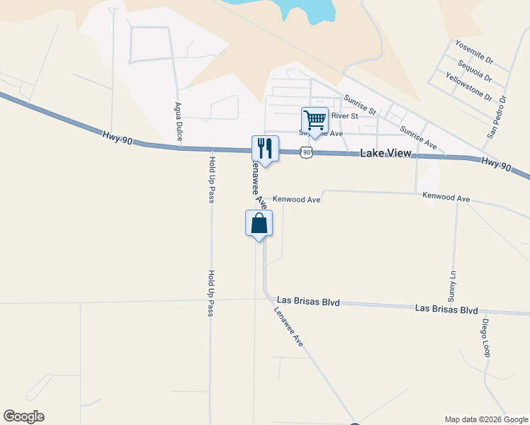 map of restaurants, bars, coffee shops, grocery stores, and more near 204 Lenawee Ave in Del Rio