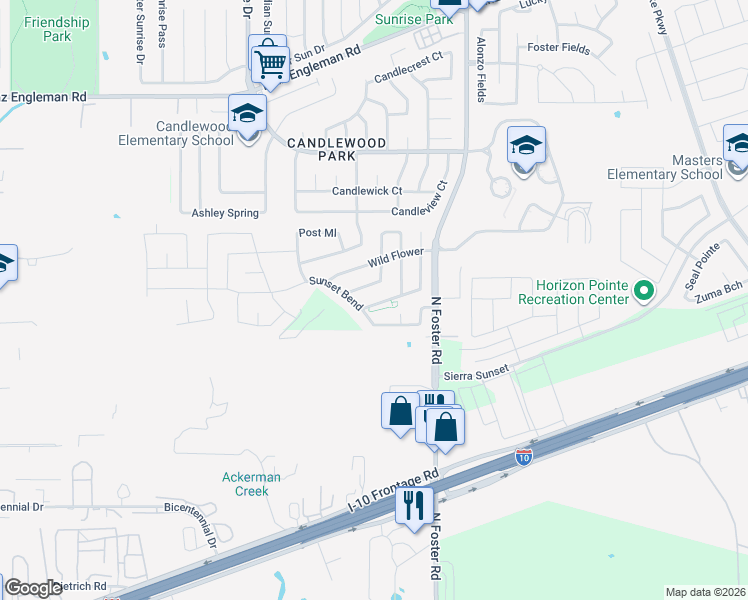map of restaurants, bars, coffee shops, grocery stores, and more near 6314 Cedar Sound in San Antonio