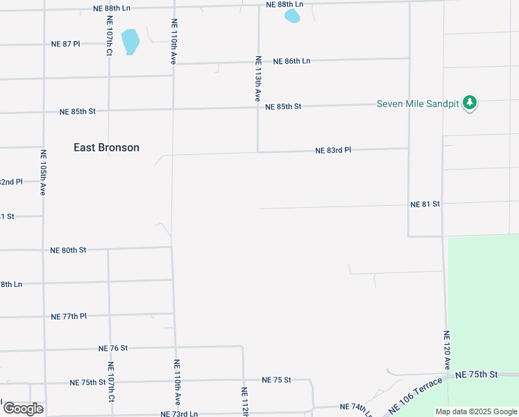 map of restaurants, bars, coffee shops, grocery stores, and more near 11351 Northeast 81 Street in Bronson