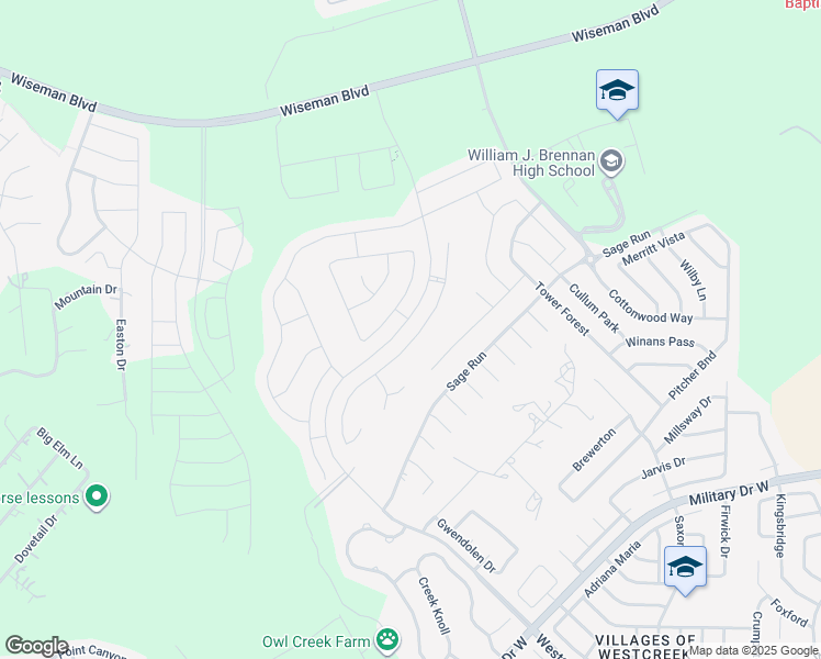 map of restaurants, bars, coffee shops, grocery stores, and more near 2018 Bailey Forest in San Antonio