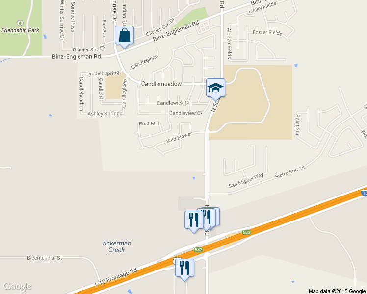 map of restaurants, bars, coffee shops, grocery stores, and more near 2602 Cedar Sound in San Antonio