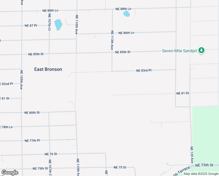 map of restaurants, bars, coffee shops, grocery stores, and more near 11351 Northeast 81 Street in Bronson