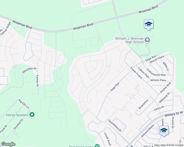 map of restaurants, bars, coffee shops, grocery stores, and more near 2011 Upton Hill in San Antonio