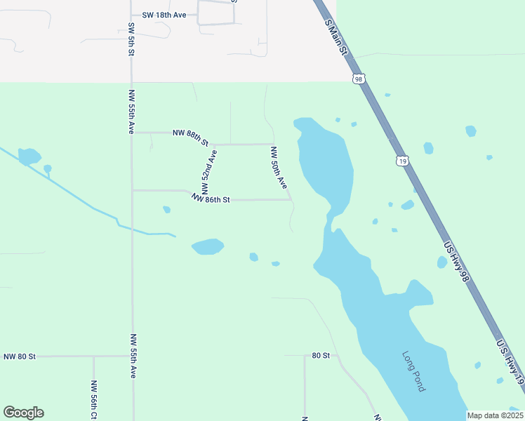 map of restaurants, bars, coffee shops, grocery stores, and more near 5010 Northwest 86th Street in Chiefland