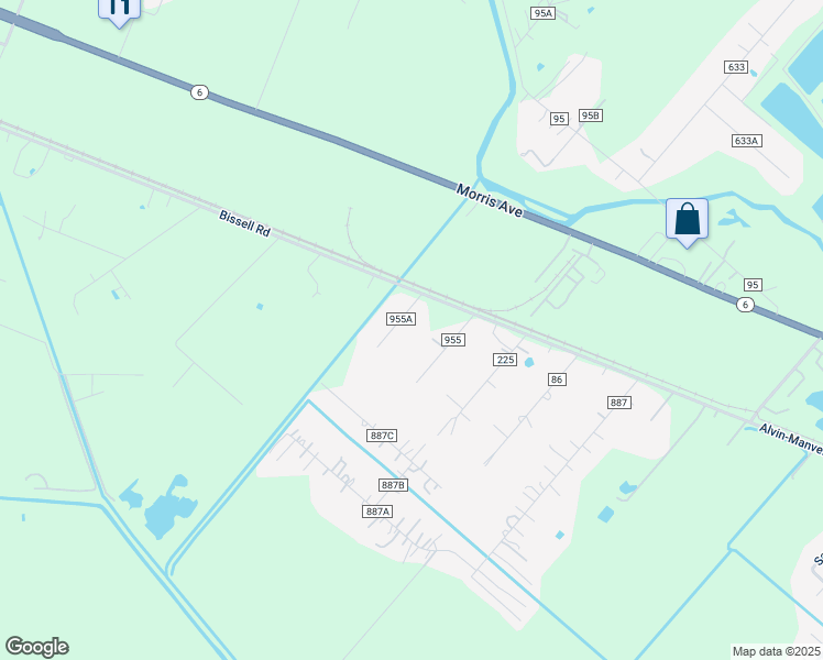 map of restaurants, bars, coffee shops, grocery stores, and more near 8813 Ridgecrest Drive in Manvel