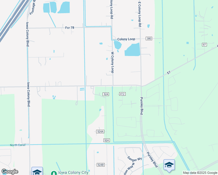 map of restaurants, bars, coffee shops, grocery stores, and more near 4602 County Road 57 in Rosharon