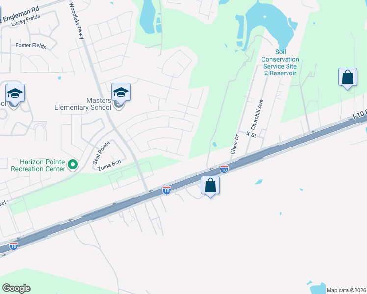 map of restaurants, bars, coffee shops, grocery stores, and more near 7413 Sandy Bay in Converse