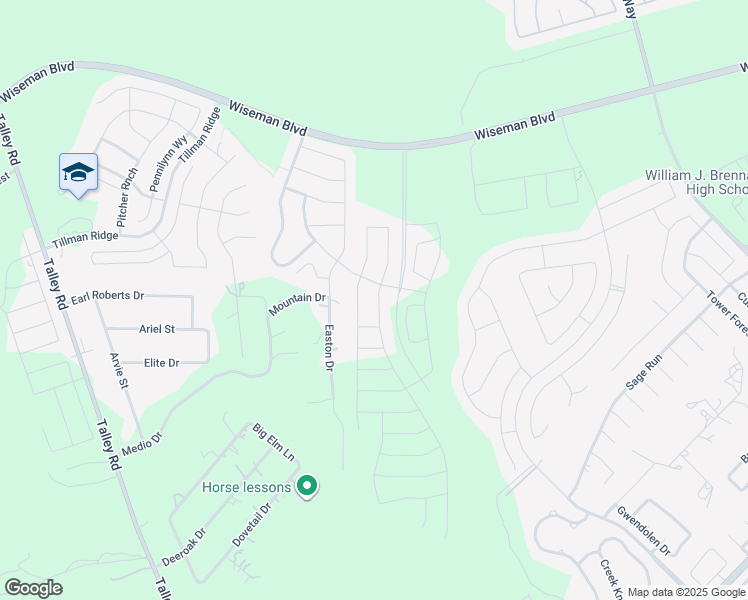 map of restaurants, bars, coffee shops, grocery stores, and more near 1401-1733 Easton Drive in San Antonio