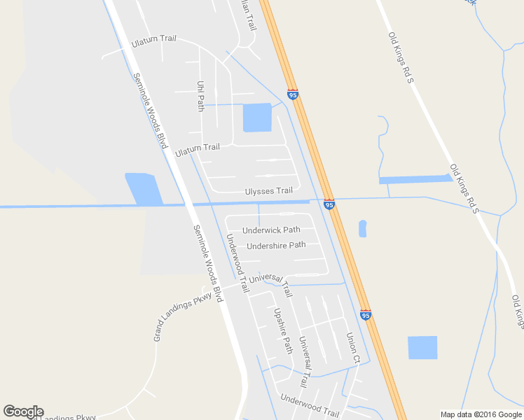 map of restaurants, bars, coffee shops, grocery stores, and more near 337 Underwood Trail in Palm Coast