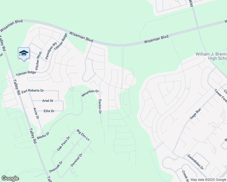 map of restaurants, bars, coffee shops, grocery stores, and more near 1401-1733 Easton Drive in San Antonio