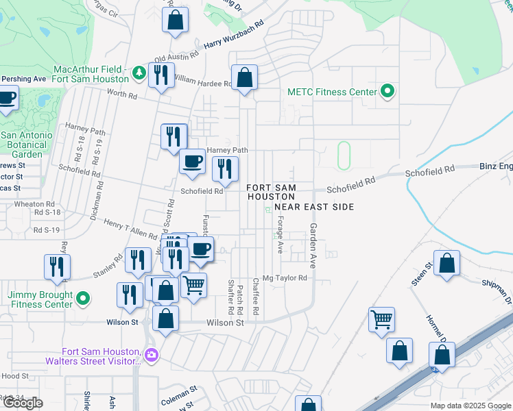 map of restaurants, bars, coffee shops, grocery stores, and more near in FT SM HOUSTON