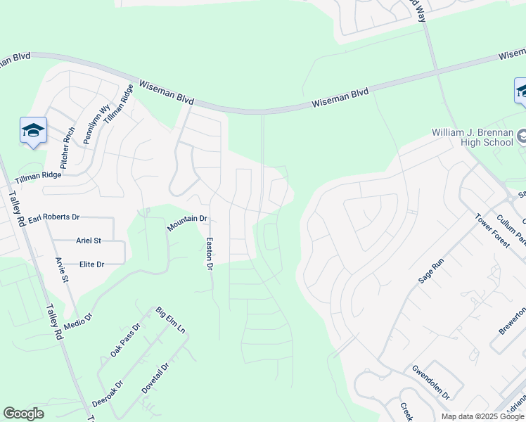 map of restaurants, bars, coffee shops, grocery stores, and more near 1926 Easton Drive in San Antonio