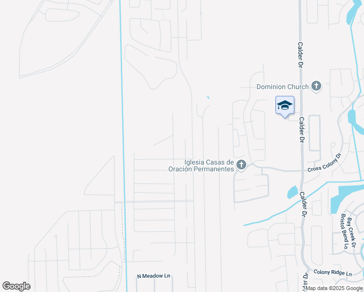 map of restaurants, bars, coffee shops, grocery stores, and more near 2501 Mary Lane in Dickinson