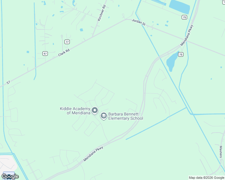 map of restaurants, bars, coffee shops, grocery stores, and more near 6277 Clark Road in Manvel