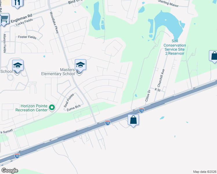 map of restaurants, bars, coffee shops, grocery stores, and more near 7234 Marina Del Rey in Converse