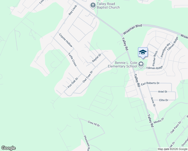 map of restaurants, bars, coffee shops, grocery stores, and more near 13539 Elm Forrest in San Antonio