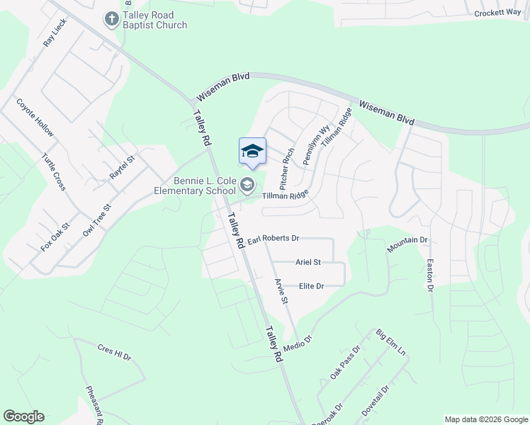 map of restaurants, bars, coffee shops, grocery stores, and more near 13178 Maridell Park in San Antonio