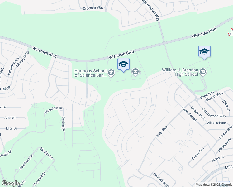 map of restaurants, bars, coffee shops, grocery stores, and more near 12409 Upton Park in San Antonio