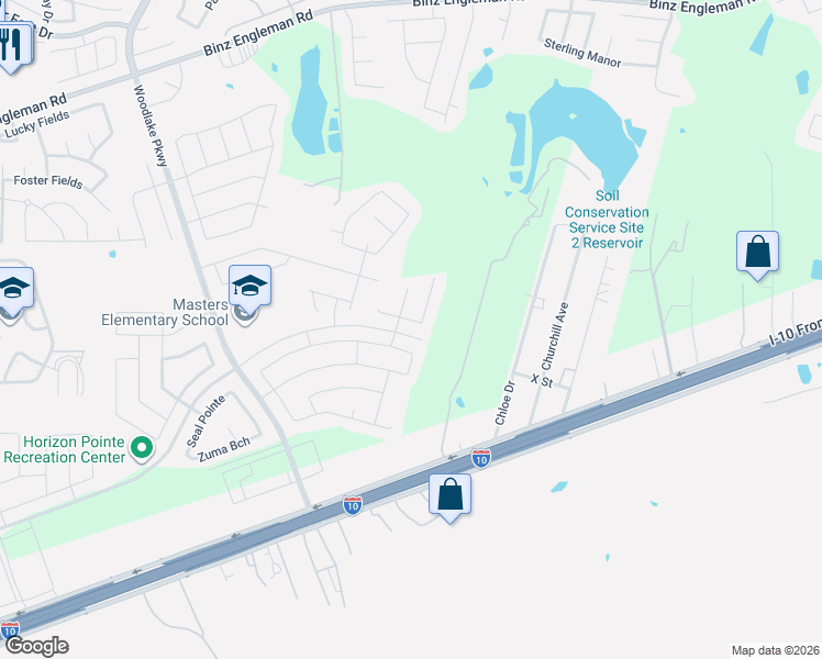 map of restaurants, bars, coffee shops, grocery stores, and more near 2618 Paria Canyon in Converse