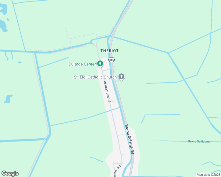 map of restaurants, bars, coffee shops, grocery stores, and more near 1313-1391 Doctor Beatrous Road in Terrebonne Parish