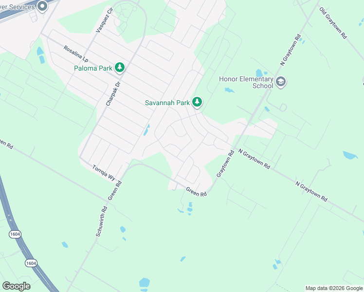 map of restaurants, bars, coffee shops, grocery stores, and more near 10925 Green Road in Converse