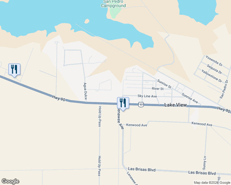 map of restaurants, bars, coffee shops, grocery stores, and more near 147 Agua Serena in Del Rio